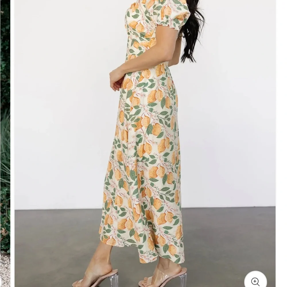 NWT Baltic Born Floral Midi Dress in Green and Orange - Picture 4 of 8